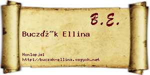 Buczák Ellina névjegykártya